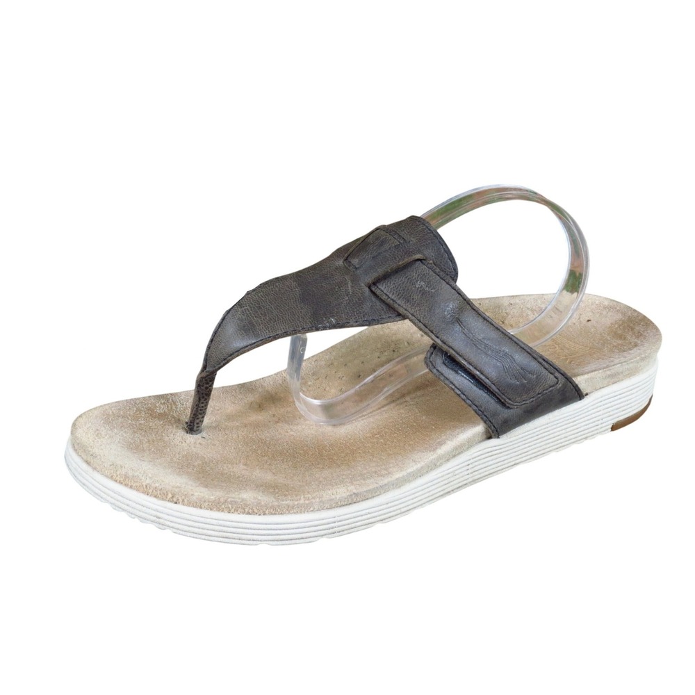 Dansko Cece Women Thong Sandals Size 37 Walking Comfort Brown Leather